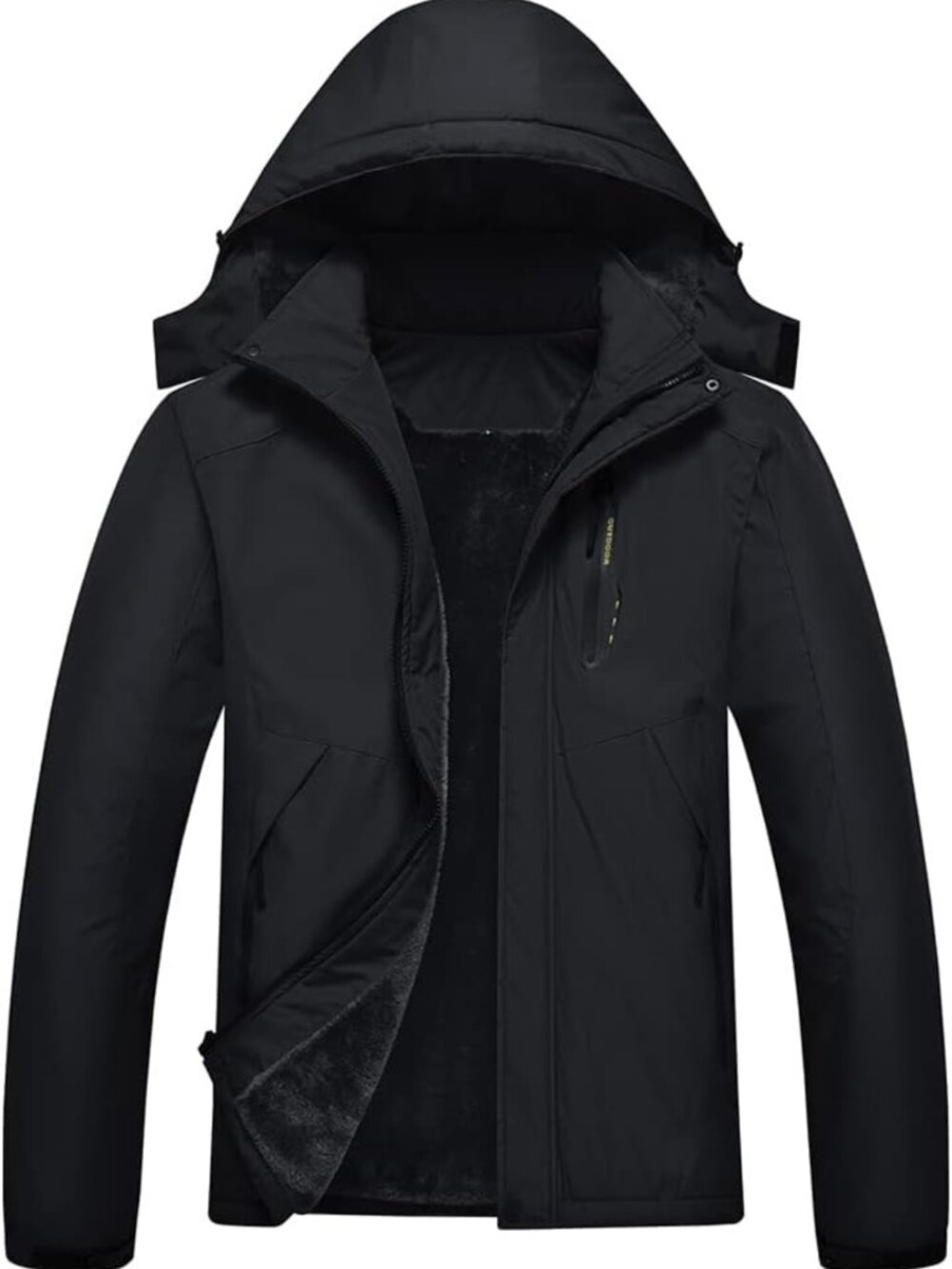 Men's Waterproof Ski Jacket - Warm Hooded Winter Windbreaker for Snowboarding
